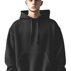 Home black cotton hoodie premium quality